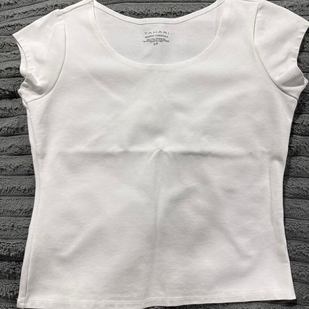 Tahari-asl Women's White Crop-top